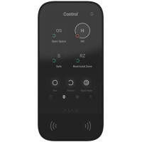 Клавіатура з сенсорним дисплеєм Ajax KeyPad TouchScreen, jeweller, бездротовий, чорний