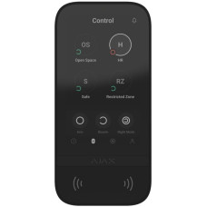 Клавіатура з сенсорним дисплеєм Ajax KeyPad TouchScreen, jeweller, бездротовий, чорний