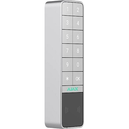 Бездротова зовнішня клавіатура Ajax KeyPad Outdoor Jeweller, біла