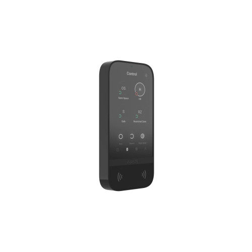 Клавіатура з сенсорним дисплеєм Ajax KeyPad TouchScreen, jeweller, бездротовий, чорний