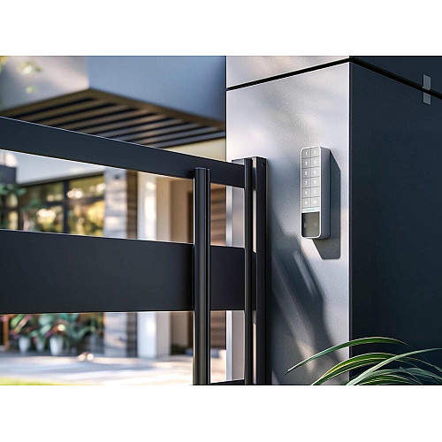 Бездротова зовнішня клавіатура Ajax KeyPad Outdoor Jeweller, біла