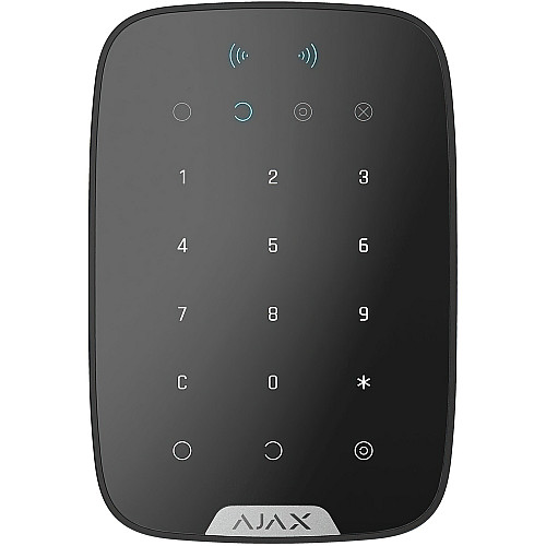 Беспроводная сенсорная клавиатура Ajax Keypad Plus, jeweller, беспроводной, черный (26077.83.BL1)