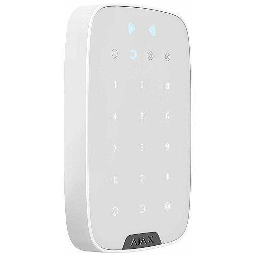 Бездротова сенсорна клавіатура Ajax Keypad Plus, jeweller, бездротовий, білий
