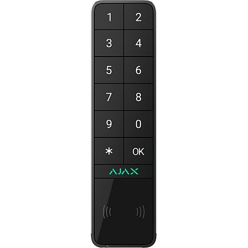 Бездротова зовнішня клавіатура Ajax KeyPad Outdoor Jeweller, чорна