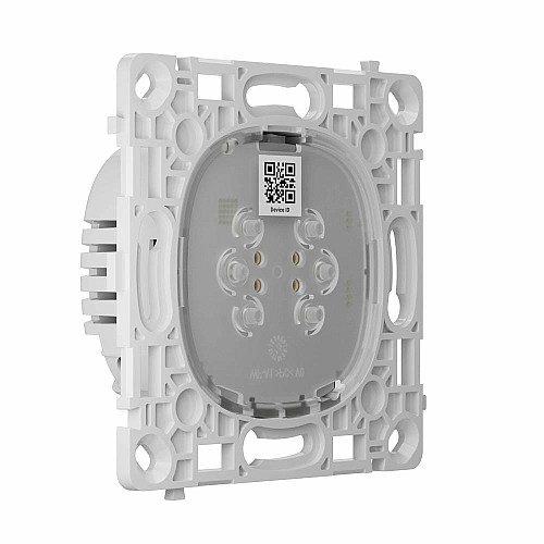 Реле двухклавишный выключатель проходного типа Ajax LightCore Vertical 2-gang 2-way for LightSwitch Jeweler, беспроводной