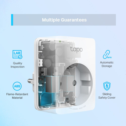 Смарт-розетка TP-LINK Tapo P100 N300 BT 10A