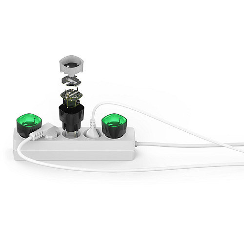 Розумна розетка Ajax Socket, 230V, 11А, 2.5 кВт, jeweller, бездротова, білий
