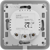 Реле двоклавішний вимикач Ajax LightCore 2-gang for LightSwitch Jeweler, бездротовий
