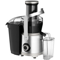 Соковитискач Tefal Nutri XXL відцентрований 1000Вт, чаша-0.8л, жмих-2.2л, жолоб на ціле яблуко, пластик/метал, чорний-нержавіюча сталь