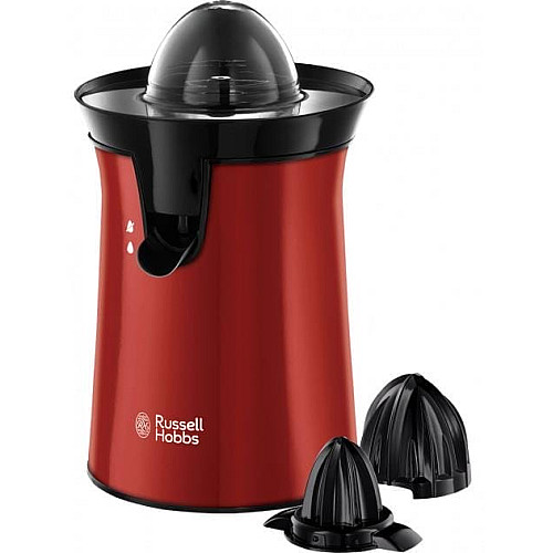 Соковыжималка Russell Hobbs Colours Plus цитрус-пресс 600Вт, 2 насадки в комплекте, пластик, красный