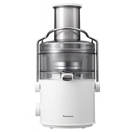 Соковитискач Panasonic відцентрований 1000Вт, чаша-1.5л, жмих-2л, жолоб на ціле яблуко, пластик/метал, білий