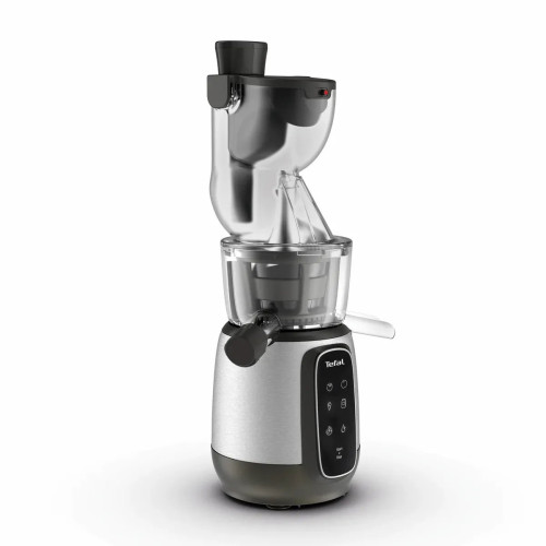 Соковитискач Tefal Ultra Juice шнековий 200Вт, чаша-6л, жмих-0.8л, пластик, сріблясто-чорний