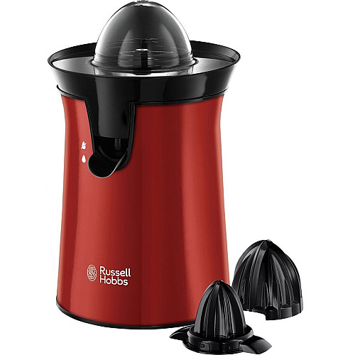 Соковыжималка Russell Hobbs Colours Plus цитрус-пресс 600Вт, 2 насадки в комплекте, пластик, красный