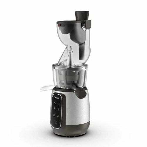 Соковитискач Tefal Ultra Juice шнековий 200Вт, чаша-6л, жмих-0.8л, пластик, сріблясто-чорний