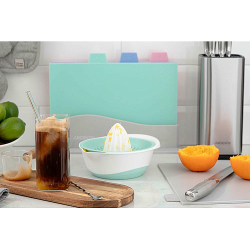 Соковитискач ручний для цитрусових ARDESTO Fresh, 0.6л, пластик, блакитний