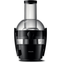 Соковыжималка Philips Viva Collection отцентрированная 800Вт, чаша-2л, жмых-1.2л, желоб на целое яблоко, пластик, черный
