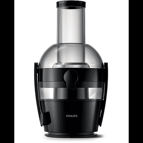 Соковыжималка Philips Viva Collection отцентрированная 800Вт, чаша-2л, жмых-1.2л, желоб на целое яблоко, пластик, черный