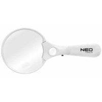 Збільшувальне скло Neo Tools, лупа, D110мм, 3 ступеня збільшення, LED підсвічування