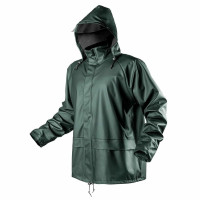 Куртка-дождевик Neo Tools, ПУ-ПВХ, подкладка полиэстер, 310г/м кв, XXL(56), зеленый темный