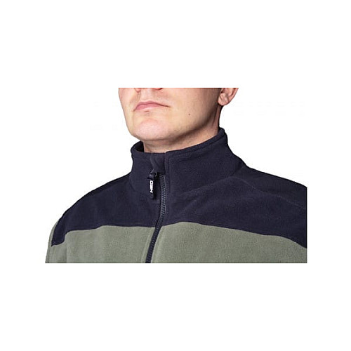 Кофта рабочая Neo Tools Camo, флисовая, 300г/м кв, усиление тканью Oxford, на молнии, S(48), оливковое