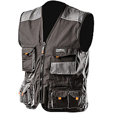 Жилет робочий Neo Tools HD, посилення тканиною Oxford, потрійний шов, S(48), сірий