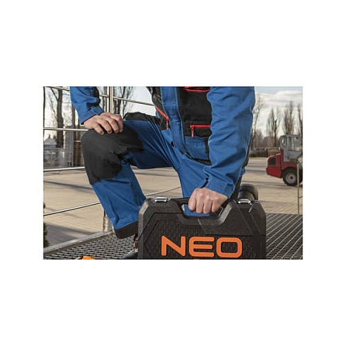 Брюки рабочие Neo Tools HD+, 100% хлопок, отсек для наколенников, тройной шов, L(52), сине-черный