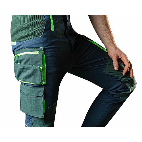 Брюки рабочие Neo Tools Premium, усиление тканью Cordura, отсек для наколенников, L(52), синий