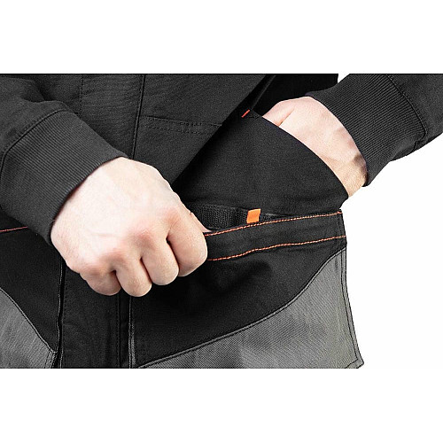 Куртка рабочая Neo Tools HD Slim, усиление тканью Oxford, M(50), черно-серый