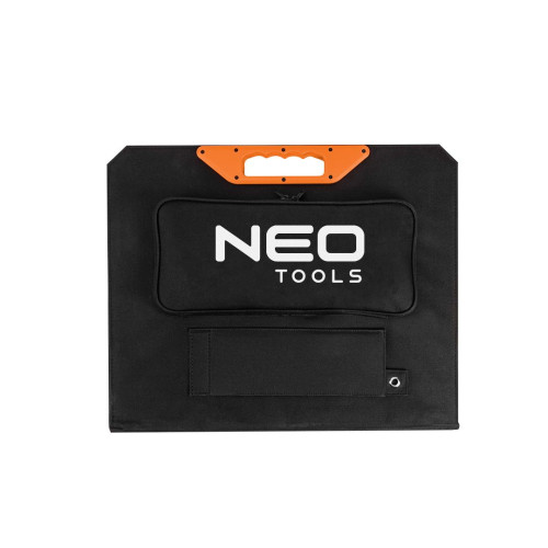 Портативний зарядний пристрій сонячна панель Neo Tools, 140Вт, регулятор напруги, USB-C та 2xUSB, 15х548х1678мм, IP64, кабель 5м, затискачі 