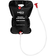 Душ кемпінговий Neo Tools, ПВХ, 20л, чорний, 0.3кг
