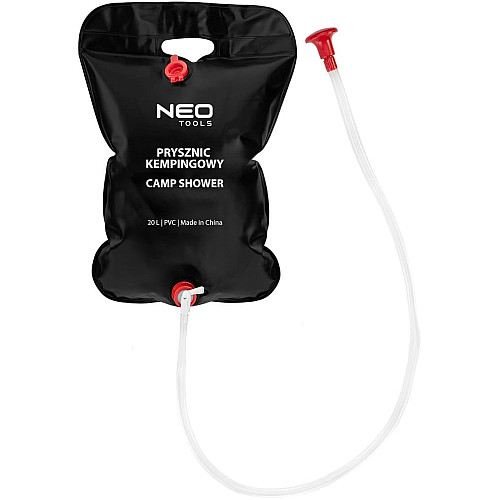 Кемпинговый душ Neo Tools, ПВХ, 20л, черный, 0.3кг
