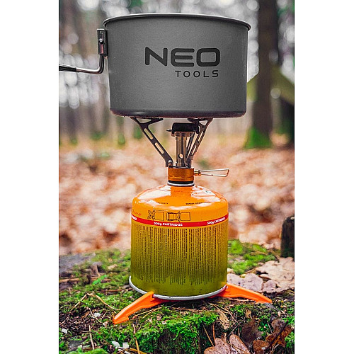 Подставка для газовых баллонов Neo Tools, 21.5х2.1см, складная, зубчатые ножки, 0.03кг