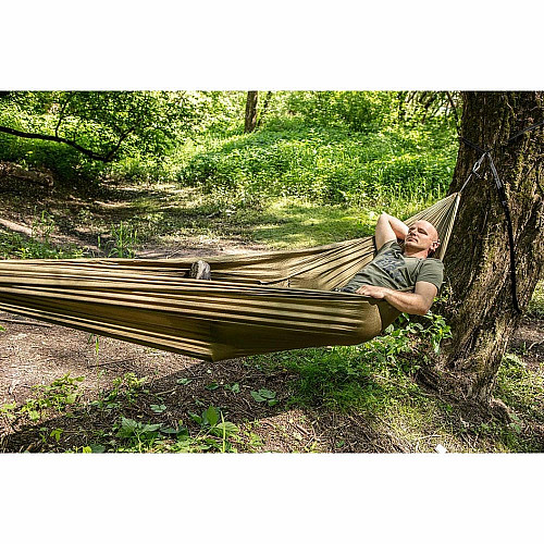 Гамак Neo Tools, материал нейлон 210T, 330x140см, до 200кг, шнуры, сумка для переноски, зеленый