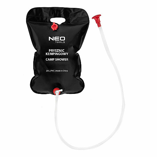 Кемпинговый душ Neo Tools, ПВХ, 20л, черный, 0.3кг