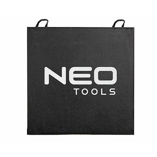 Портативное зарядное устройство солнечная панель Neo Tools, 120Вт, регулятор напряжения, USB-C и 2xUSB, 1316x762x15мм, IP64, кабель 5м, зажимы 