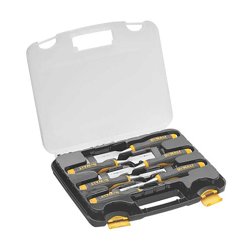 Стамеска DeWALT, 6-13-19-25-32-38мм, кейс набір 6шт
