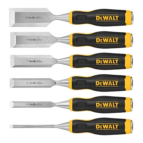 Стамеска DeWALT, 6-13-19-25-32-38мм, кейс набір 6шт