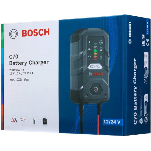 Зарядний пристрій Bosch C30, 6/12В, 1.2-120А·год, 3.8А, IP65 (0 189 911 030)