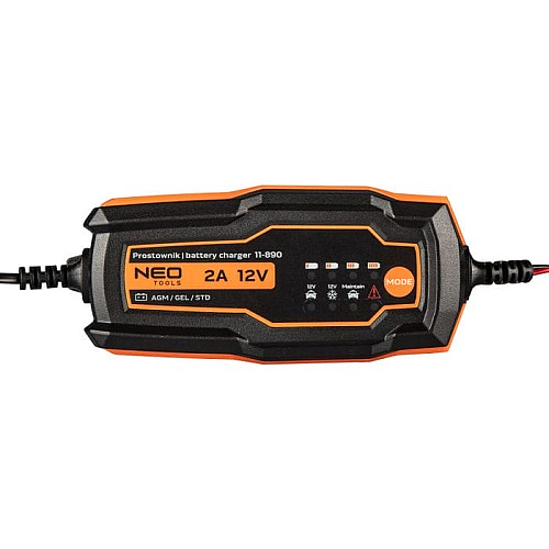 Зарядний пристрій Neo Tools, 2А/35Вт, 4-60А·год, для STD/AGM/GEL