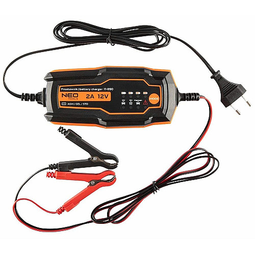 Зарядний пристрій Neo Tools, 2А/35Вт, 4-60А·год, для STD/AGM/GEL