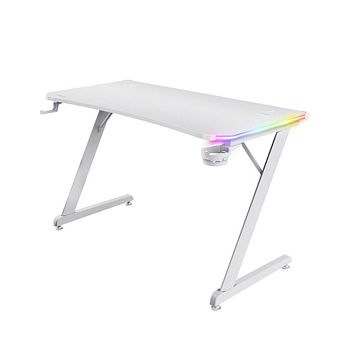 Стіл Trust GXT 709W LUMINUS, (120х74см), RGB, білий
