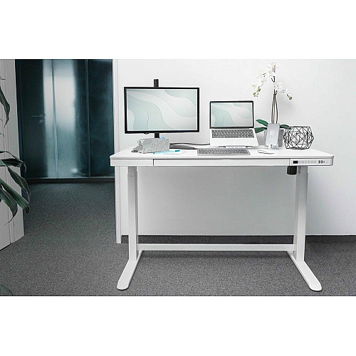 Стіл DIGITUS Electric Height Adjustable, 72-121cm, 3хUSB, білий