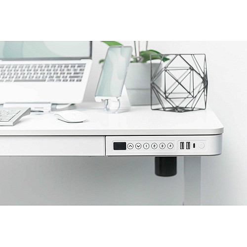 Стіл DIGITUS Electric Height Adjustable, 72-121cm, 3хUSB, білий