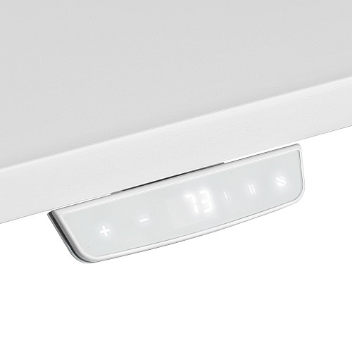 Стіл комп’ютерний 2E CE150W, висота 62-128см, електропривод, стільниця 150x75см (білий), металева база (біла)