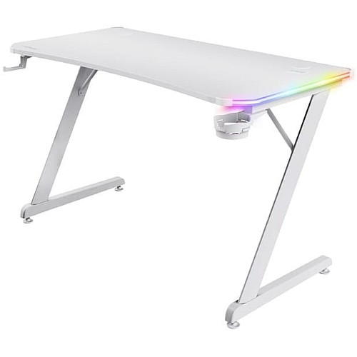 Стіл Trust GXT 709W LUMINUS, (120х74см), RGB, білий