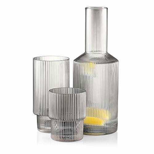 Набір склянок високих ARDESTO Graphite, 380мл, 2шт, скло, сірий