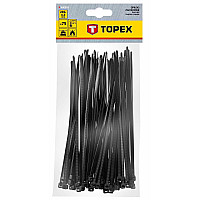 Хомут-стяжка TOPEX, пластик, 4.8х200мм, чорний, 75шт