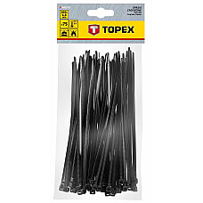 Хомут-стяжка TOPEX, пластик, 4.8х200мм, чорний, 75шт