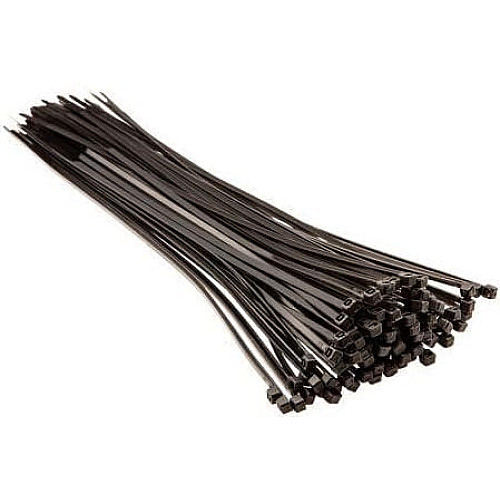 Хомут-стяжка Top Tools, пластик, 3.6x300мм, чорний, 100шт