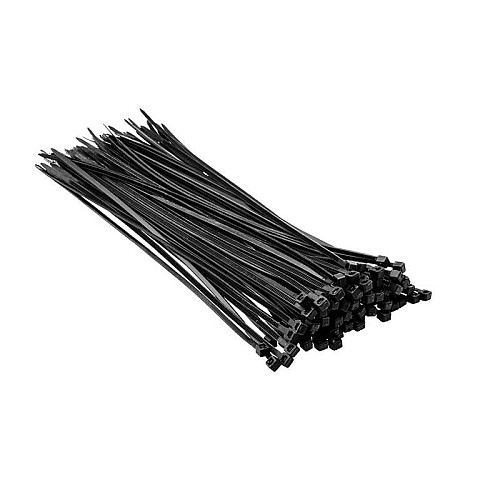 Хомут-стяжка Top Tools, пластик, 2.5x200мм, чорний, 100шт
